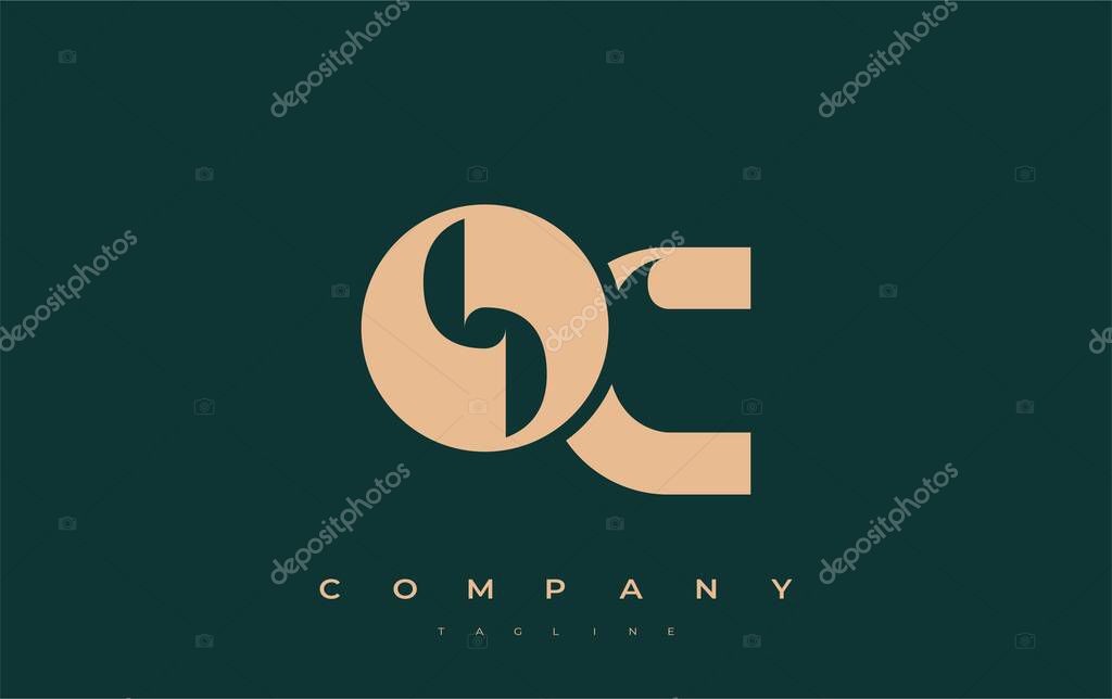 OC Abstract Geometric Logo Design. Modern and elegant logo design with simplistic typography elements, showcasing branding excellence.