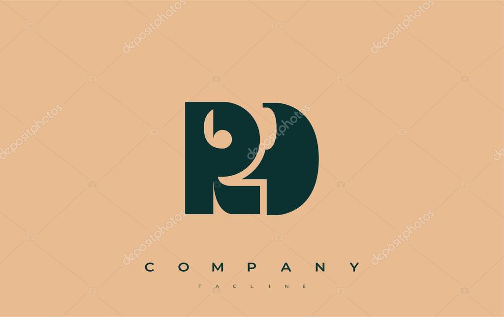 RD Abstract Geometric Logo Design. Modern and elegant logo design with simplistic typography elements, showcasing branding excellence.