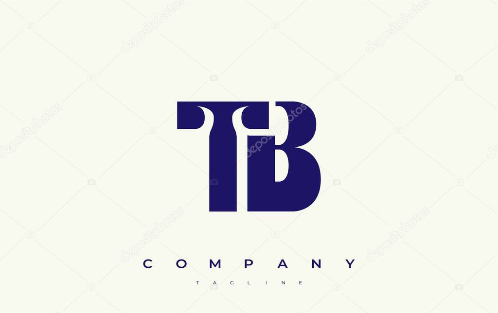 TB Abstract Geometric Logo Design. Modern and elegant logo design with simplistic typography elements, showcasing branding excellence.