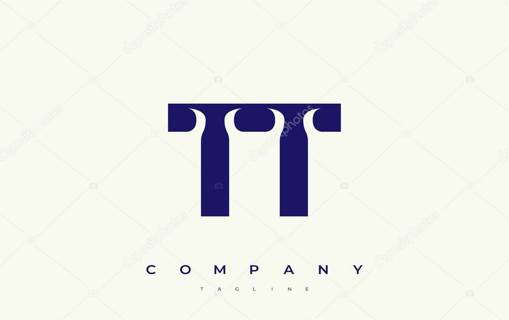 TT Abstract Geometric Logo Design. Modern and elegant logo design with simplistic typography elements, showcasing branding excellence.