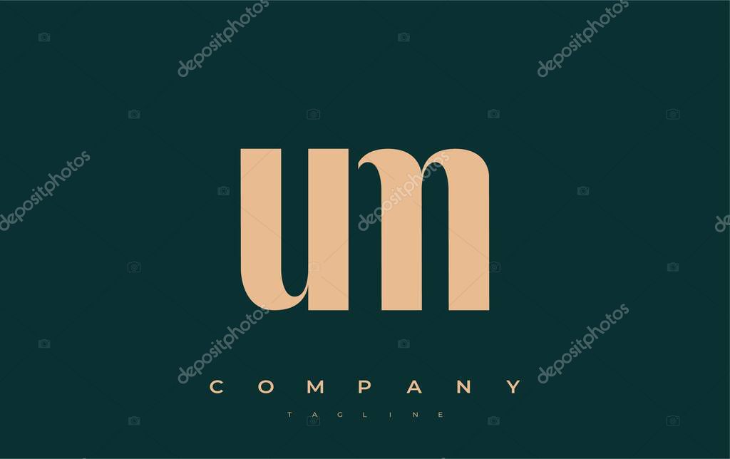 UM Abstract Geometric Logo Design. Modern and elegant logo design with simplistic typography elements, showcasing branding excellence.