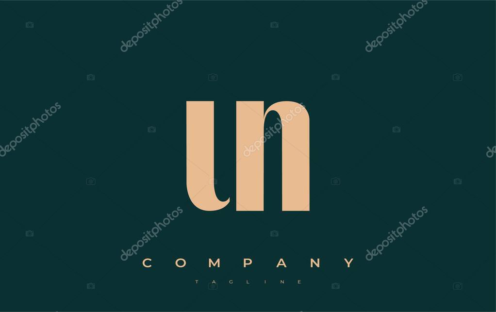 UN Abstract Geometric Logo Design. Modern and elegant logo design with simplistic typography elements, showcasing branding excellence.