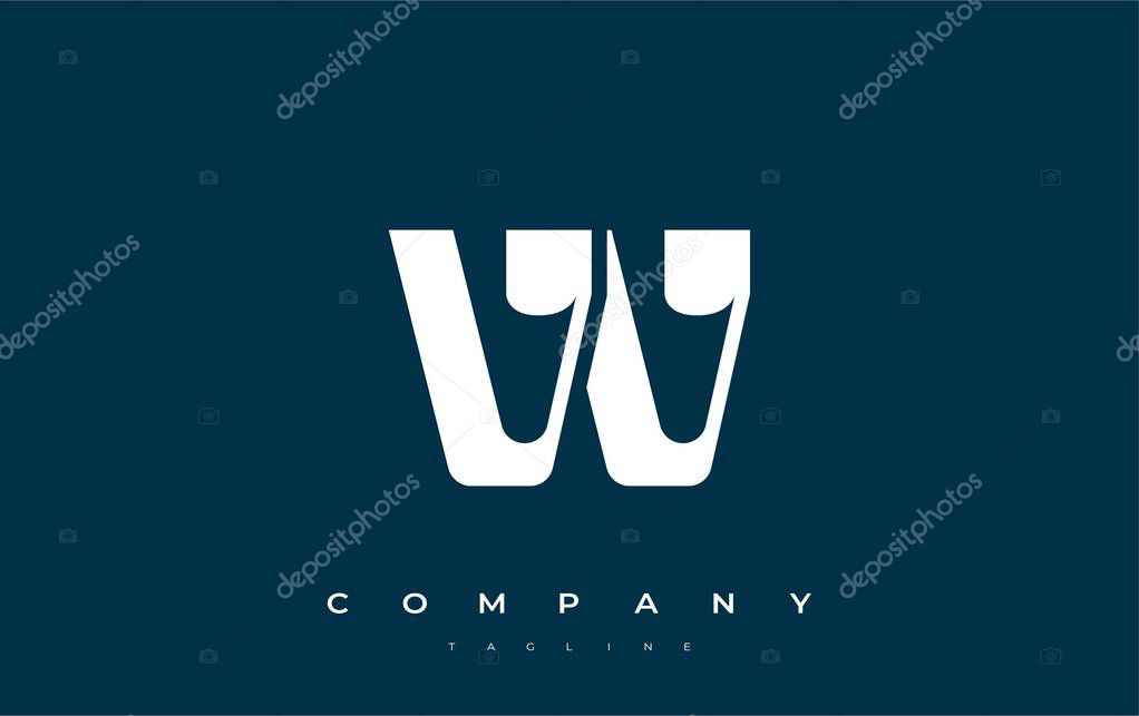 VV Abstract Geometric Logo Design. Modern and elegant logo design with simplistic typography elements, showcasing branding excellence.