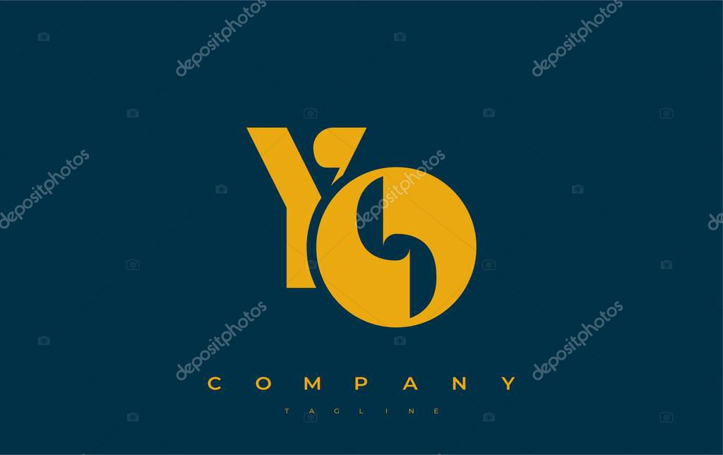 YO Abstract Geometric Logo Design. Modern and elegant logo design with simplistic typography elements, showcasing branding excellence.