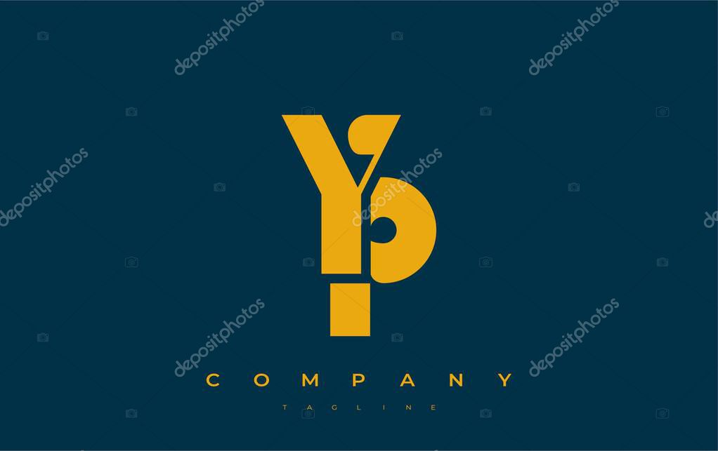 YP Abstract Geometric Logo Design. Modern and elegant logo design with simplistic typography elements, showcasing branding excellence.