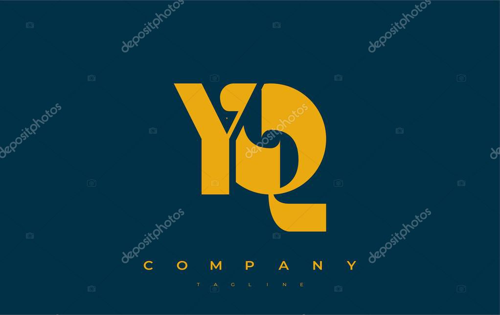 YQ Abstract Geometric Logo Design. Modern and elegant logo design with simplistic typography elements, showcasing branding excellence.