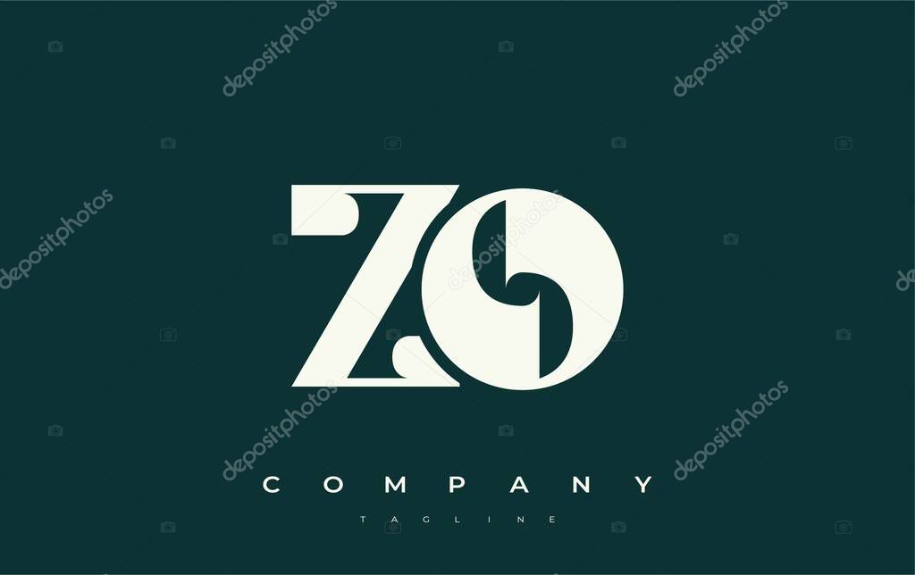 ZO Abstract Geometric Logo Design. Modern and elegant logo design with simplistic typography elements, showcasing branding excellence.