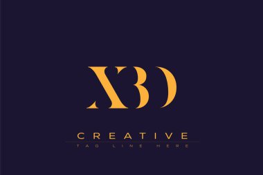 XBD soyut harf logosu tasarımı. Bu logo üç soyut harf tarafından tasarlanmıştır..