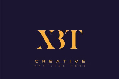 XBT soyut harf logosu tasarımı. Bu logo üç soyut harf tarafından tasarlanmıştır..