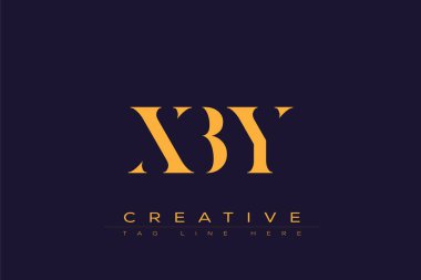 XBY soyut harf logosu tasarımı. Bu logo üç soyut harf tarafından tasarlanmıştır..