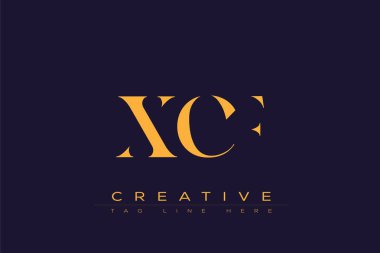 XCF soyut harf logosu tasarımı. Bu logo üç soyut harf tarafından tasarlanmıştır..