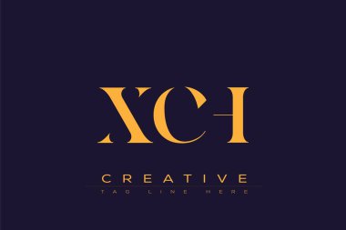 XCH soyut harf logosu tasarımı. Bu logo üç soyut harf tarafından tasarlanmıştır..