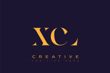 XCL soyut harf logosu tasarımı. Bu logo üç soyut harf tarafından tasarlanmıştır..
