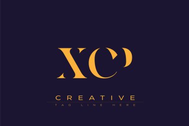XCP soyut harf logosu tasarımı. Bu logo üç soyut harf tarafından tasarlanmıştır..