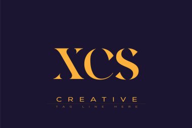 XCS soyut harf logosu tasarımı. Bu logo üç soyut harf tarafından tasarlanmıştır..