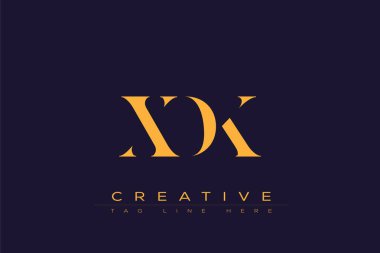 XDK soyut harf logosu tasarımı. Bu logo üç soyut harf tarafından tasarlanmıştır..