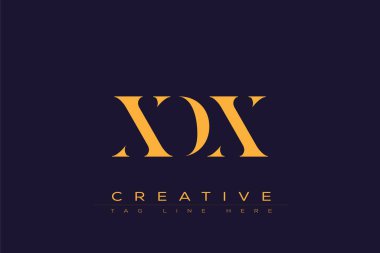 XDX soyut harf logosu tasarımı. Bu logo üç soyut harf tarafından tasarlanmıştır..