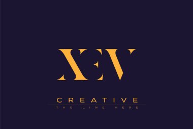 XEV soyut harf logosu tasarımı. Bu logo üç soyut harf tarafından tasarlanmıştır..