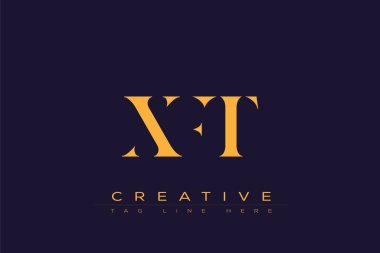 XFT soyut harf logosu tasarımı. Bu logo üç soyut harf tarafından tasarlanmıştır..