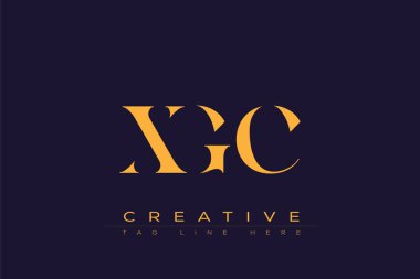 XGC soyut harf logosu tasarımı. Bu logo üç soyut harf tarafından tasarlanmıştır..