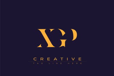 XGP soyut harf logosu tasarımı. Bu logo üç soyut harf tarafından tasarlanmıştır..