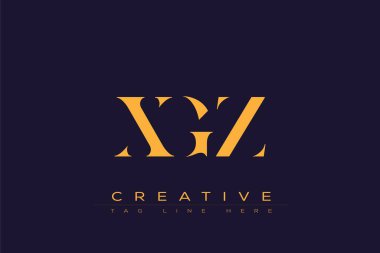 XGZ soyut harf logosu tasarımı. Bu logo üç soyut harf tarafından tasarlanmıştır..
