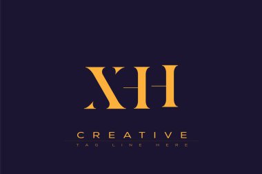 XHH soyut harf logosu tasarımı. Bu logo üç soyut harf tarafından tasarlanmıştır..