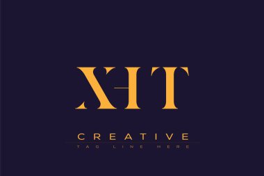 XHT soyut harf logosu tasarımı. Bu logo üç soyut harf tarafından tasarlanmıştır..