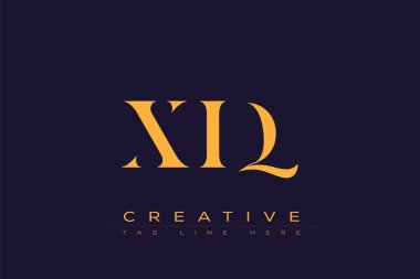 XIQ soyut harf logosu tasarımı. Bu logo üç soyut harf tarafından tasarlanmıştır..