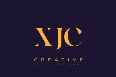 XJC soyut harf logosu tasarımı. Bu logo üç soyut harf tarafından tasarlanmıştır..