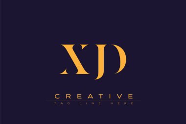 XJD soyut harf logosu tasarımı. Bu logo üç soyut harf tarafından tasarlanmıştır..