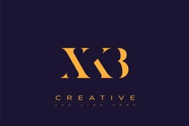 XKB soyut harf logosu tasarımı. Bu logo üç soyut harf tarafından tasarlanmıştır..