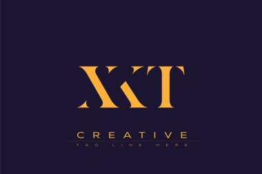 XKT soyut harf logosu tasarımı. Bu logo üç soyut harf tarafından tasarlanmıştır..