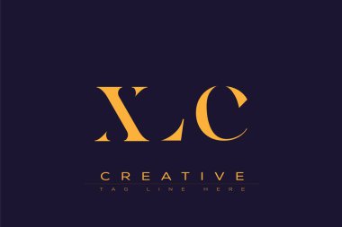 XLC soyut harf logosu tasarımı. Bu logo üç soyut harf tarafından tasarlanmıştır..