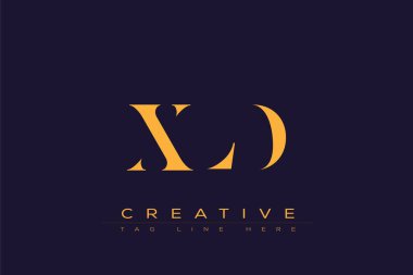 XLD soyut harf logosu tasarımı. Bu logo üç soyut harf tarafından tasarlanmıştır..