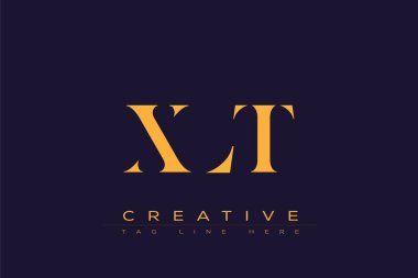 XLT soyut harf logosu tasarımı. Bu logo üç soyut harf tarafından tasarlanmıştır..