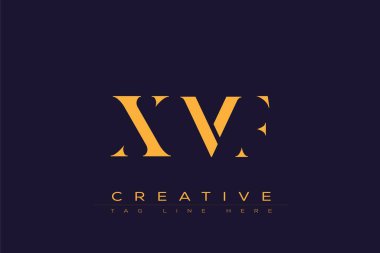 XMF soyut harf logosu tasarımı. Bu logo üç soyut harf tarafından tasarlanmıştır..