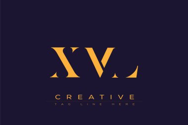 XML soyut harf logosu tasarımı. Bu logo üç soyut harf tarafından tasarlanmıştır..