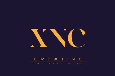XNC soyut harf logosu tasarımı. Bu logo üç soyut harf tarafından tasarlanmıştır..