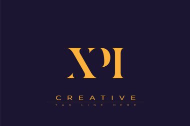 XPI soyut harf logosu tasarımı. Bu logo üç soyut harf tarafından tasarlanmıştır..