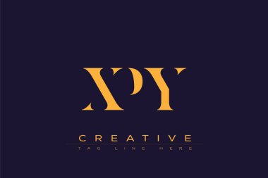 XPY soyut harf logosu tasarımı. Bu logo üç soyut harf tarafından tasarlanmıştır..