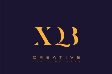 XQB soyut harf logosu tasarımı. Bu logo üç soyut harf tarafından tasarlanmıştır..