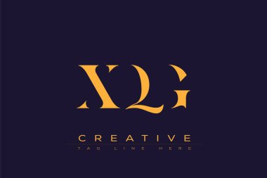 XQG soyut harf logosu tasarımı. Bu logo üç soyut harf tarafından tasarlanmıştır..