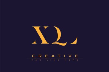XQL soyut harf logosu tasarımı. Bu logo üç soyut harf tarafından tasarlanmıştır..