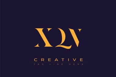 XQN soyut harf logosu tasarımı. Bu logo üç soyut harf tarafından tasarlanmıştır..