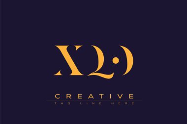 XQO soyut harf logosu tasarımı. Bu logo üç soyut harf tarafından tasarlanmıştır..