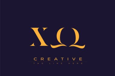 XQQ soyut harf logosu tasarımı. Bu logo üç soyut harf tarafından tasarlanmıştır..