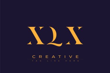 XQX soyut harf logosu tasarımı. Bu logo üç soyut harf tarafından tasarlanmıştır..