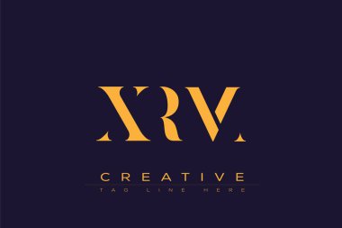 XRM soyut harf logosu tasarımı. Bu logo üç soyut harf tarafından tasarlanmıştır..