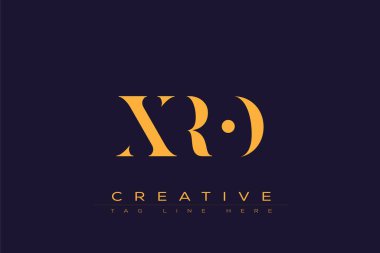 XRO soyut harf logosu tasarımı. Bu logo üç soyut harf tarafından tasarlanmıştır..